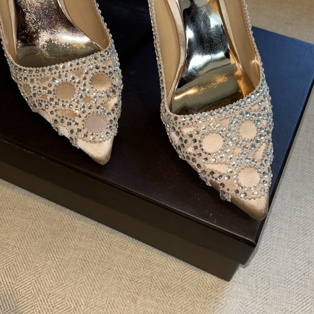 Badgley Mischka Rouge in latsat - champagne color size 6.5 - Picture 2 of 14